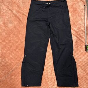 FedEx Rain Pants Mens Medium  Black  Nylon Water Resistant Zip Leg Workwear